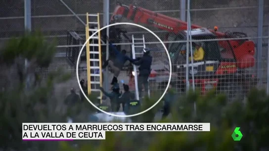 Intento de salto a la valla de Ceuta Intento de salto a la valla de Ceuta