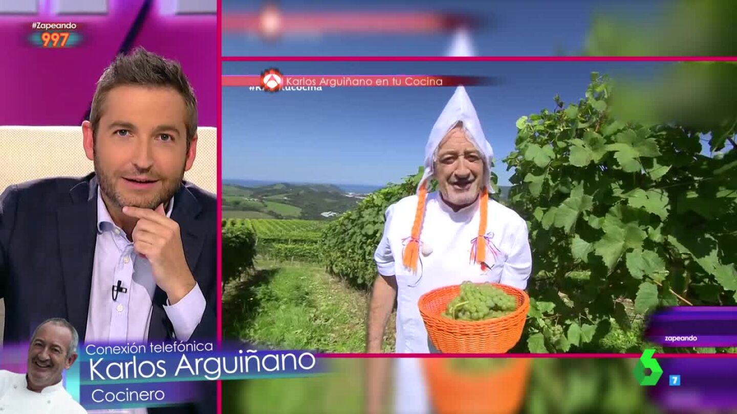 Karlos Argui&ntilde;ano conecta con Zapeando