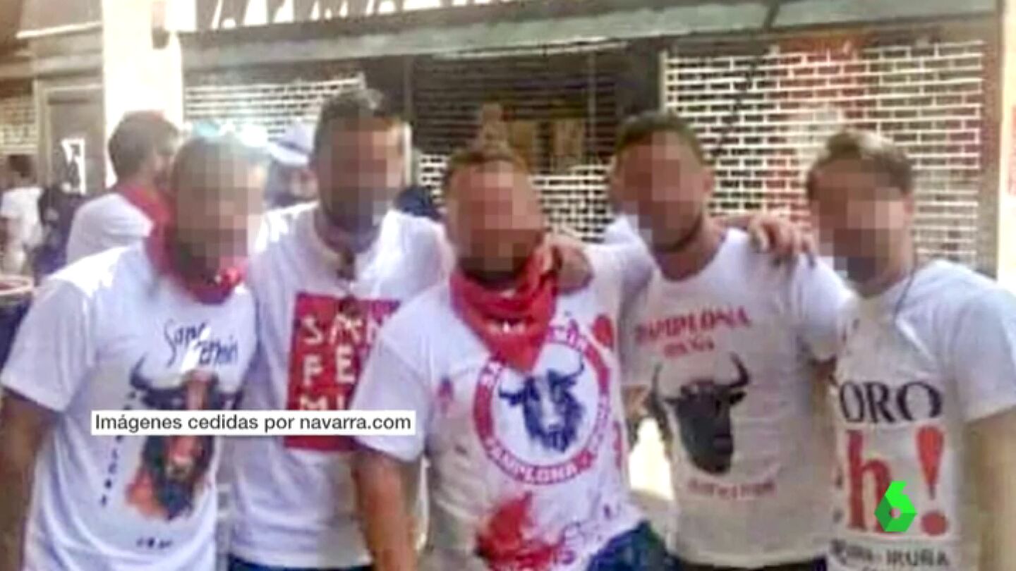 Los miembros de 'La Manada' en San Ferm&iacute;n