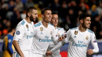 Cristiano Ronaldo celebra un gol ante el APOEL