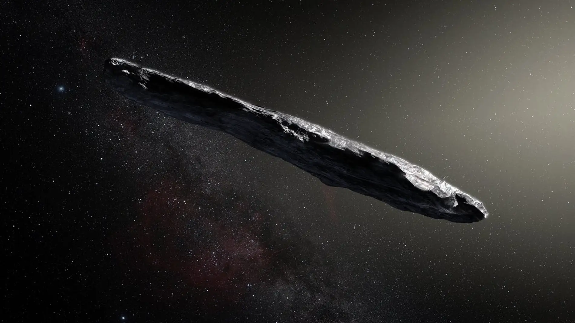 El alargadisimo Oumuamua el primer asteroide interestelar