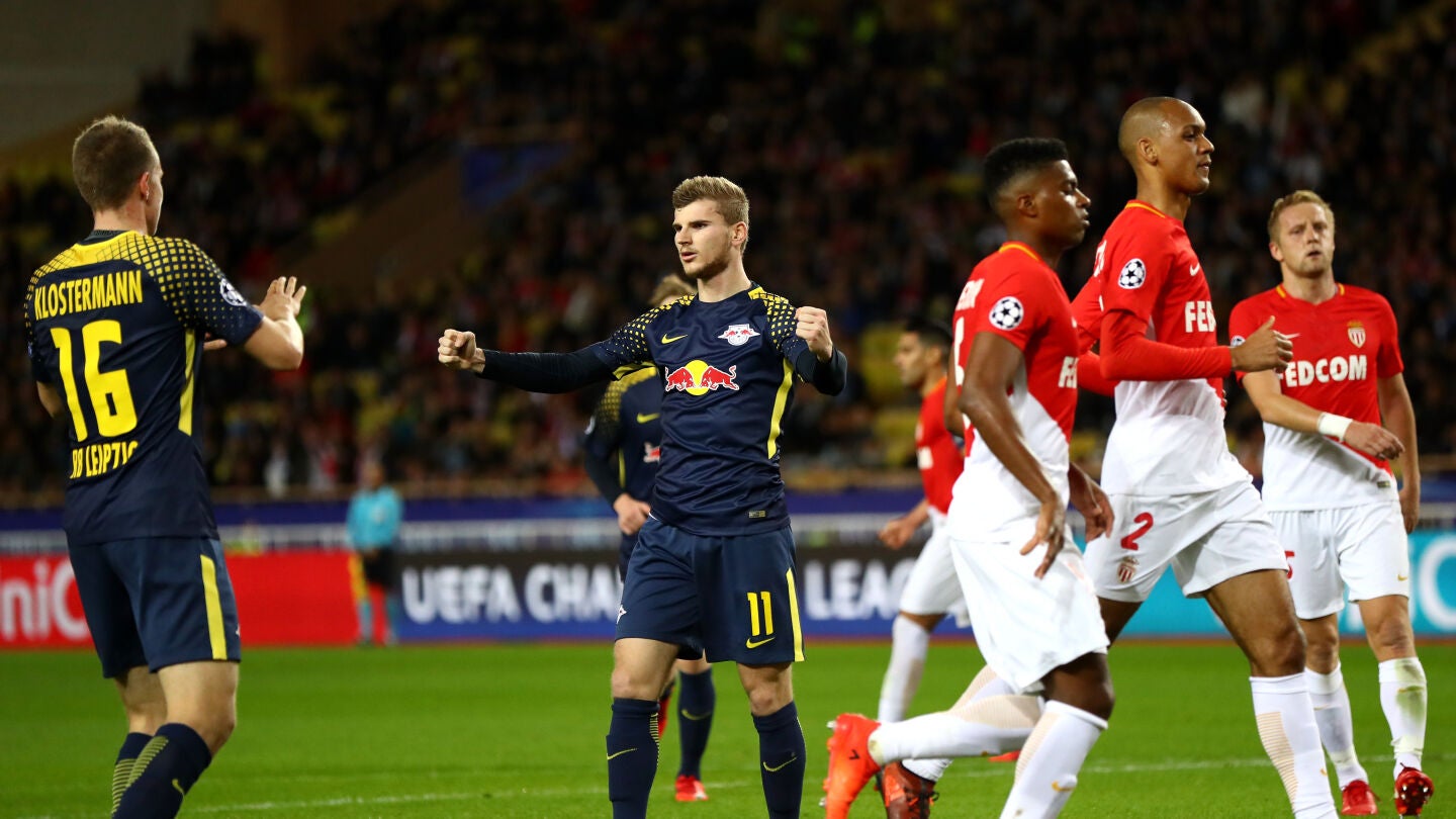 Timo Werner celebra su gol ante el M&oacute;naco