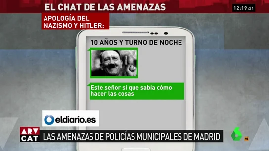 "Hitler sí era un señor", "el fascismo es alegría" o "matar es nuestro lema": los nuevos mensajes del chat de la Policía Municipal "Hitler sí era un señor", "el fascismo es alegría" o "matar es nuestro lema": los nuevos mensajes del chat de la Policía Municipal