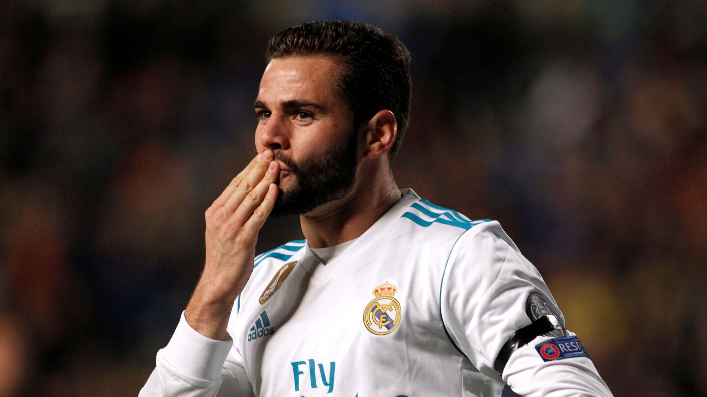 Nacho celebra su gol ante el APOEL