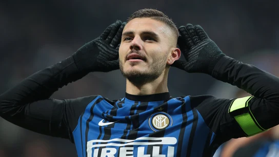 Icardi celebrando un gol con el Milán Icardi celebrando un gol con el Milán