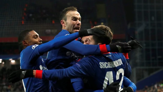 El CSKA celebra un gol El CSKA celebra un gol