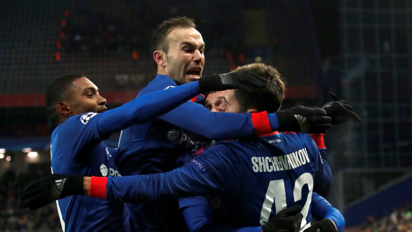 El CSKA celebra un gol