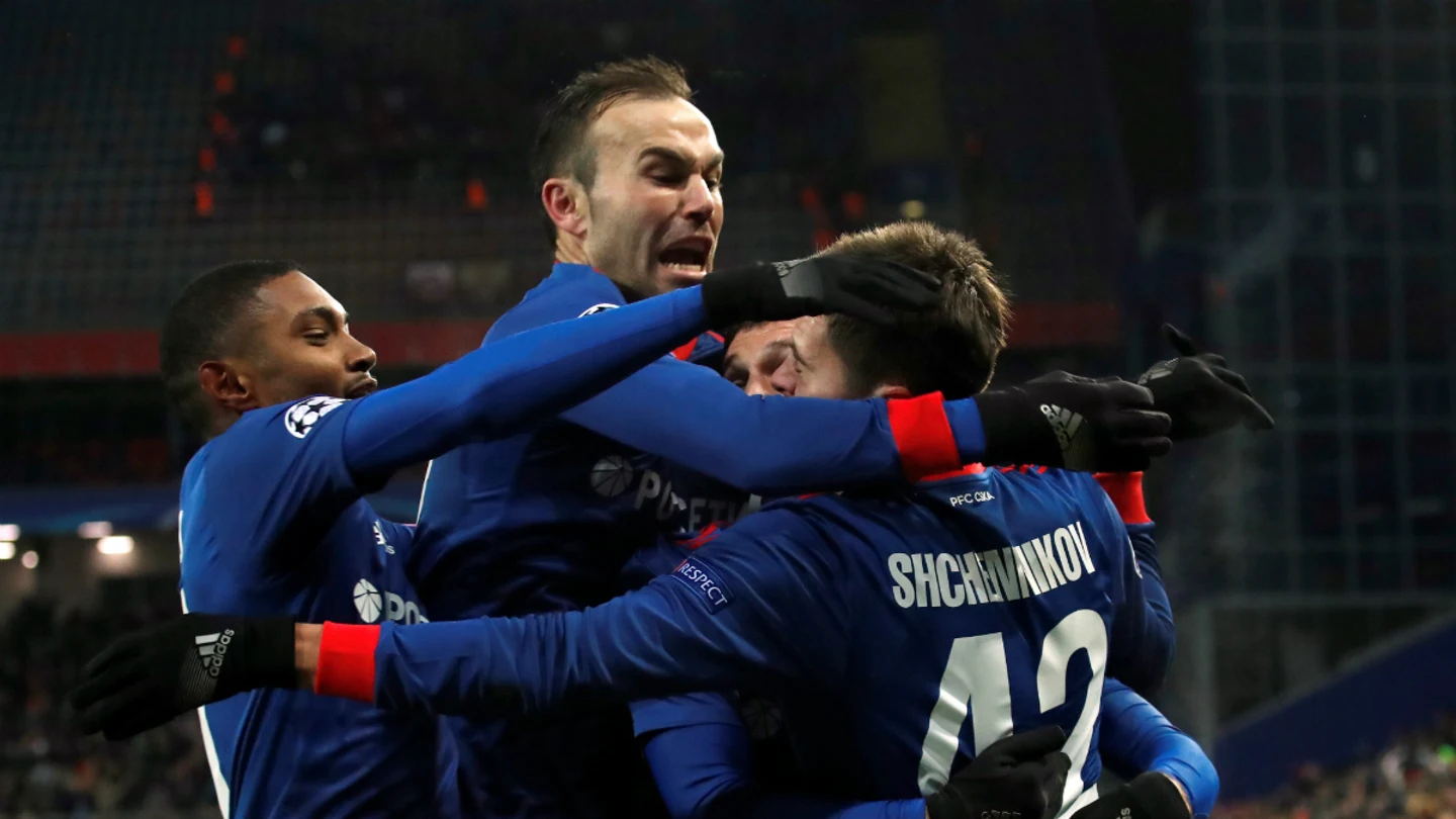 El CSKA celebra un gol El CSKA celebra un gol