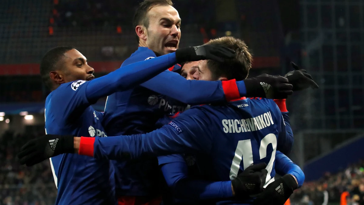 El CSKA celebra un gol