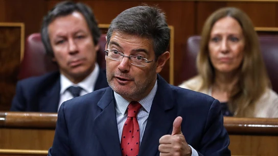 El ministro de Justicia, Rafael Catalá, durante la sesión de control al Gobierno El ministro de Justicia, Rafael Catalá, durante la sesión de control al Gobierno