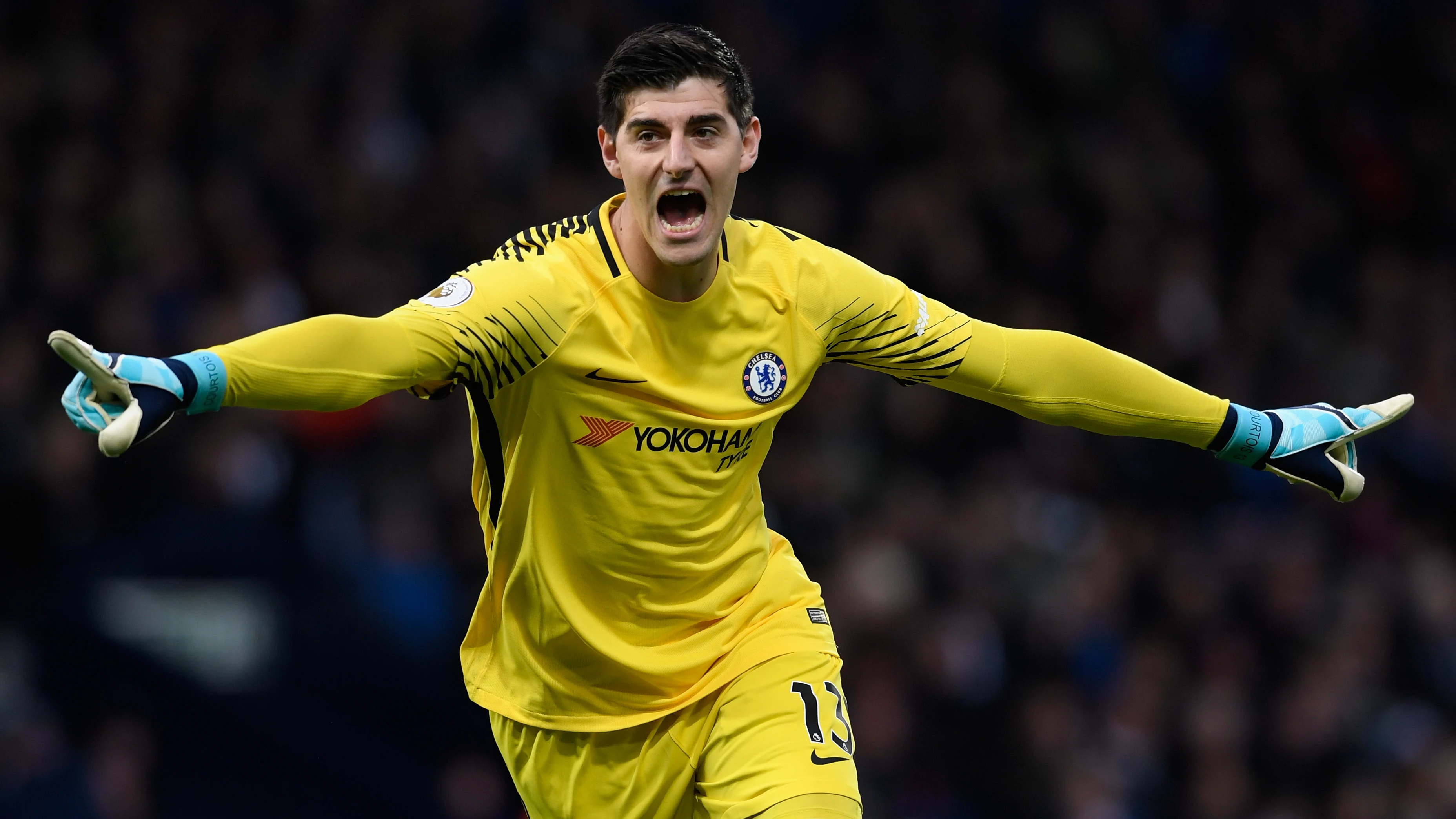 Thibaut Courtois, durante un partido con el Chelsea