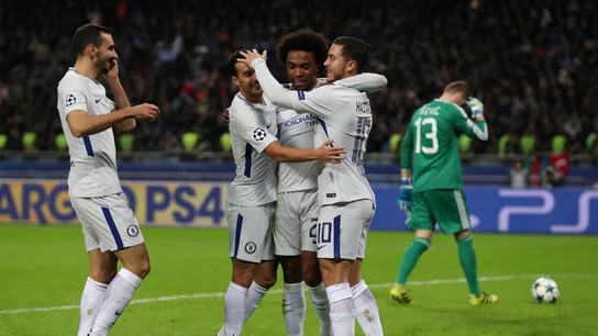 El Chelsea celebra un gol El Chelsea celebra un gol