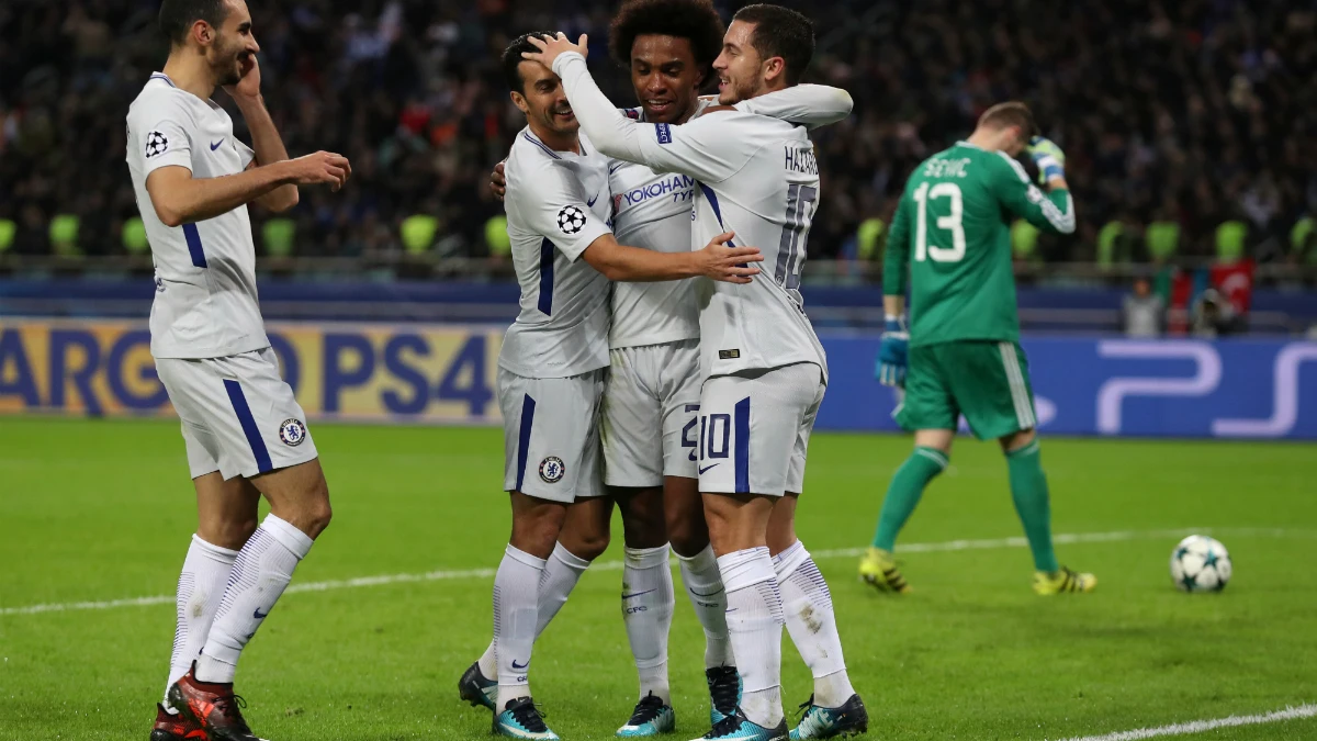 El Chelsea celebra un gol El Chelsea celebra un gol