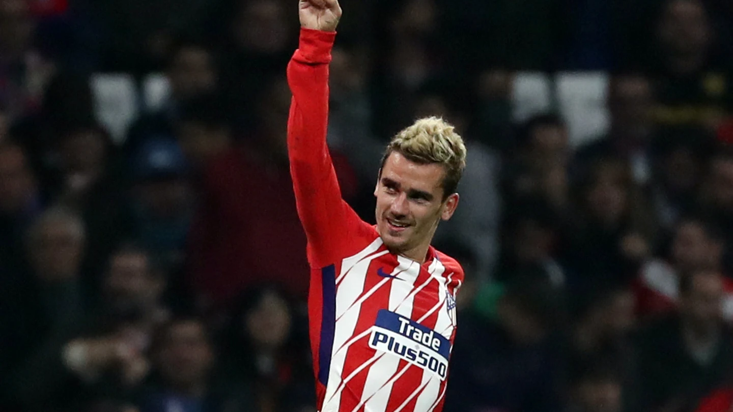 Antoine Griezmann celebra su gol con el Atlético de Madrid Antoine Griezmann celebra su gol con el Atlético de Madrid
