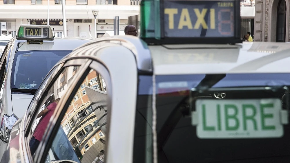 Imagen de un taxi en Madrid