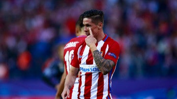 Fernando Torres, en un partido del Atlético