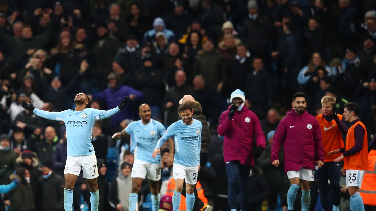 Sterling celebra el 2-1 ante el Southampton