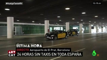 Desconcierto entre los turistas que llegan al aeropuerto de El Prat y Barajas por la huelga de taxis de 24 horas