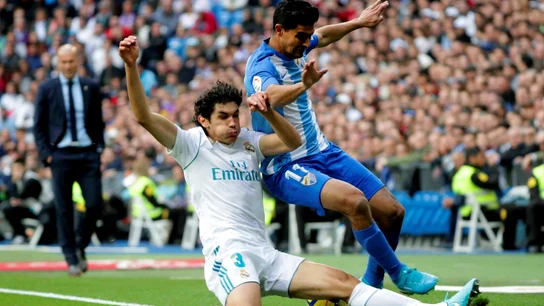 Vallejo, en un partido con el Real Madrid Vallejo, en un partido con el Real Madrid