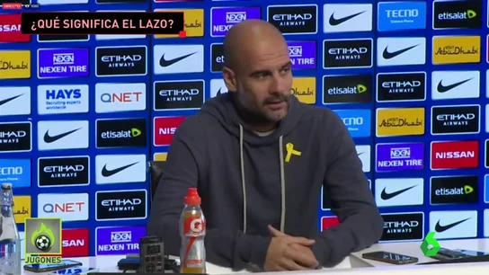 Aficionados del City, sobre el lazo de Guardiola Aficionados del City, sobre el lazo de Guardiola