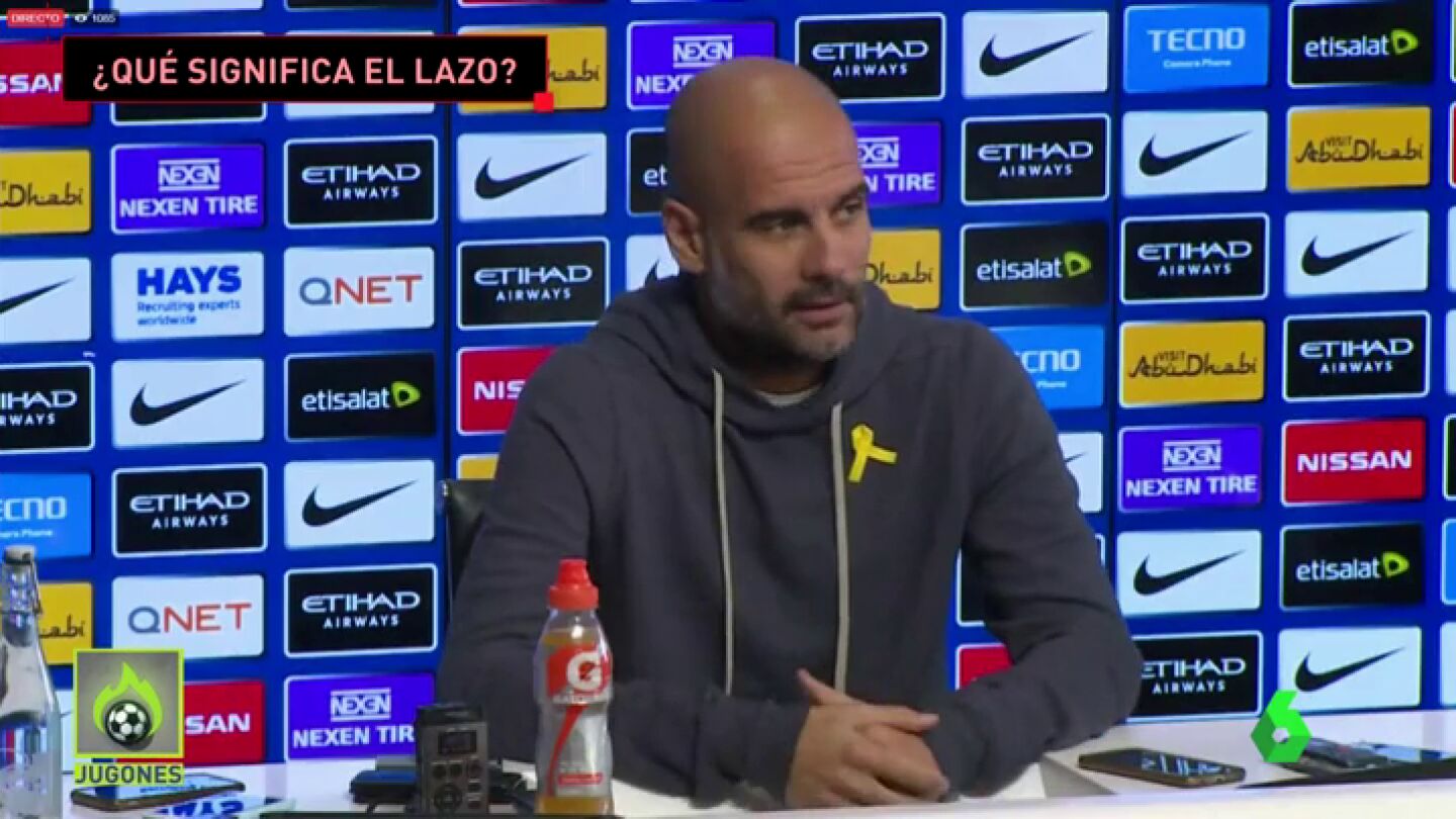 Aficionados del City, sobre el lazo de Guardiola