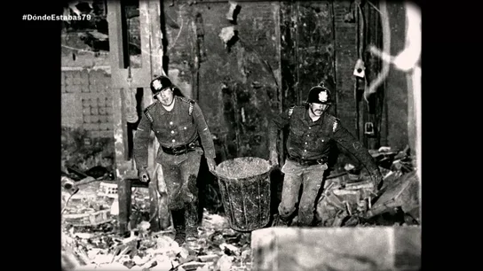 Escombros de un atentado en 1979 Escombros de un atentado en 1979