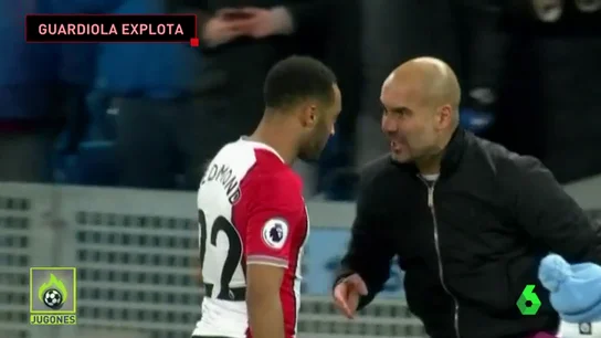 Guardiola enloqueció con un jugador rival al terminar el partido del Manchester City Guardiola enloqueció con un jugador rival al terminar el partido del Manchester City