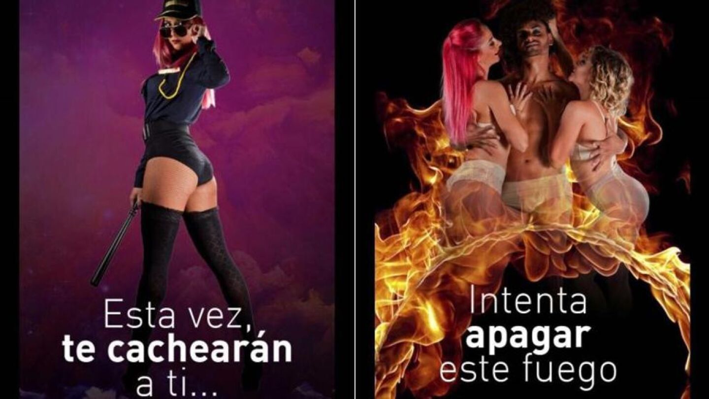 Anuncio de la cena de Navidad de un sindicato de polic&iacute;as y bomberos