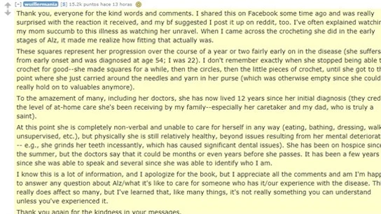 Carta sobre el Alzheimer que padece su madre. Carta sobre el Alzheimer que padece su madre.