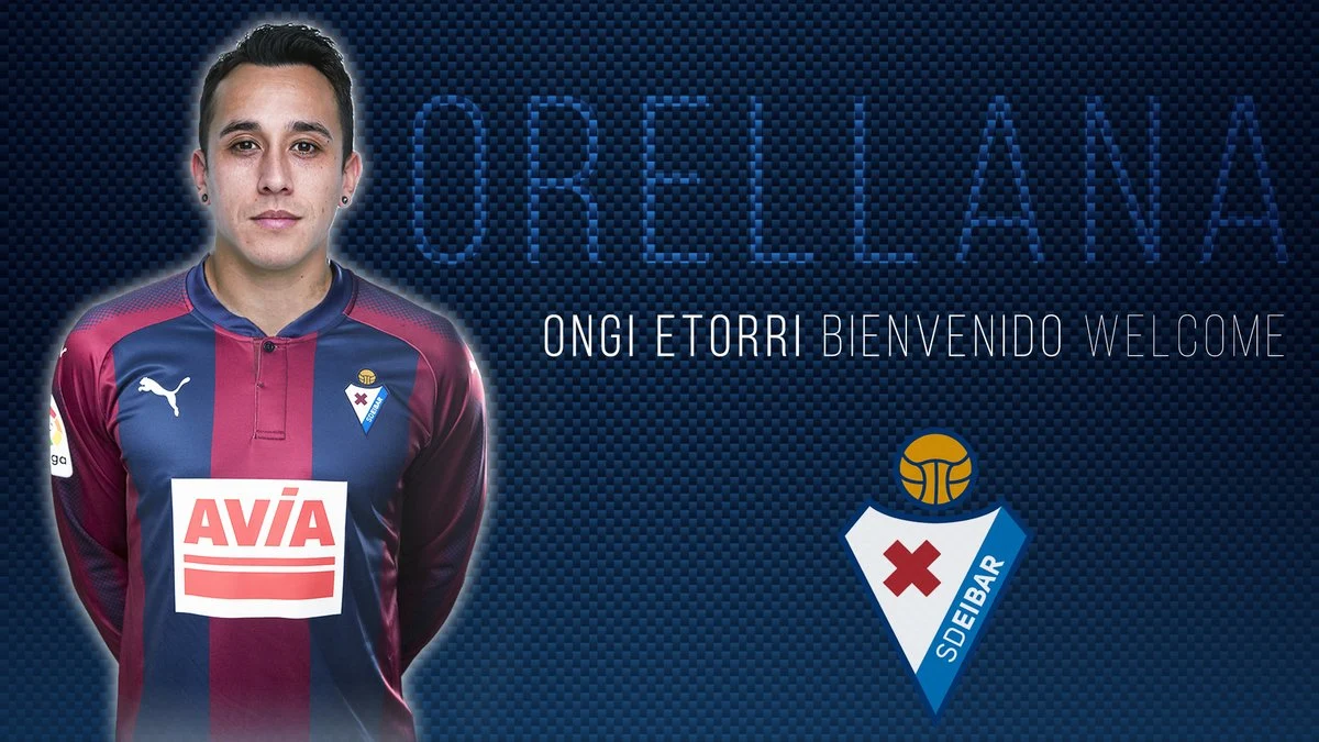 Orellana, con la camiseta del Eibar