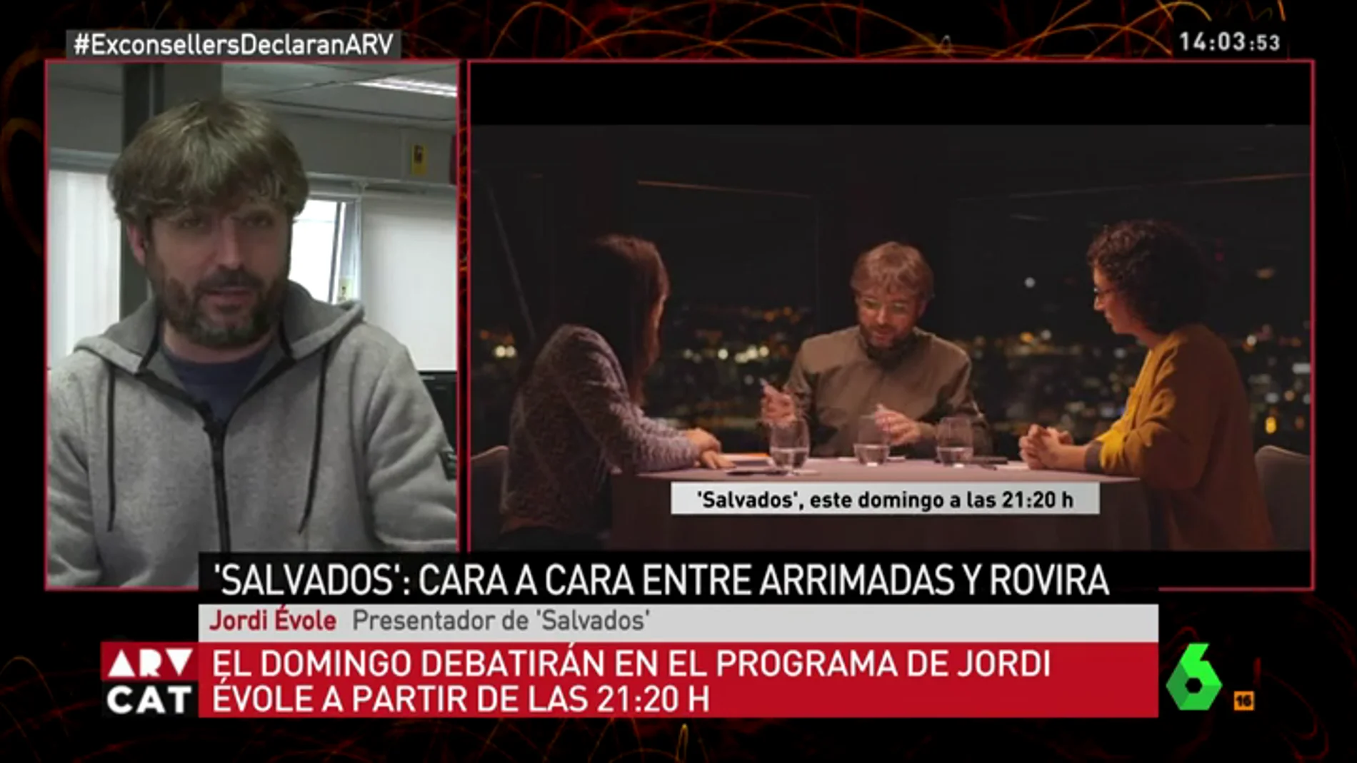 Jordi Évole, sobre el debate Arrimadas-Rovira: "Estamos ante una campaña en la que se pide el voto porque el otro es muy malo y no tanto por lo méritos de uno mismo"