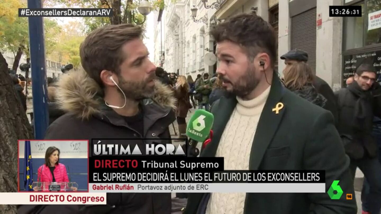 Gabriel Rufi&aacute;n, sobre el recurso de Podemos al 155: "Forma parte de su equidistancia. Se lo agradecemos"