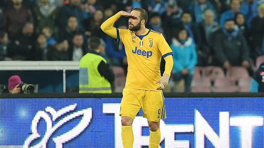 HIguaín celebra su gol ante el Nápoles HIguaín celebra su gol ante el Nápoles