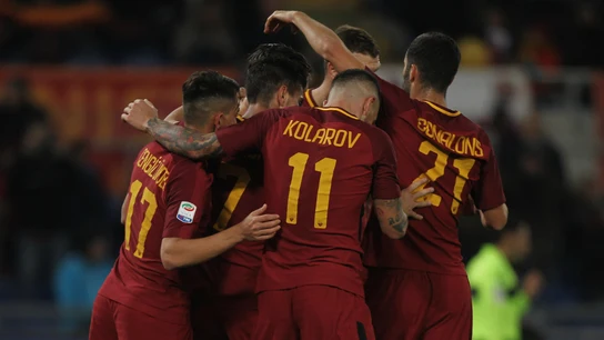 La Roma celebra un gol La Roma celebra un gol