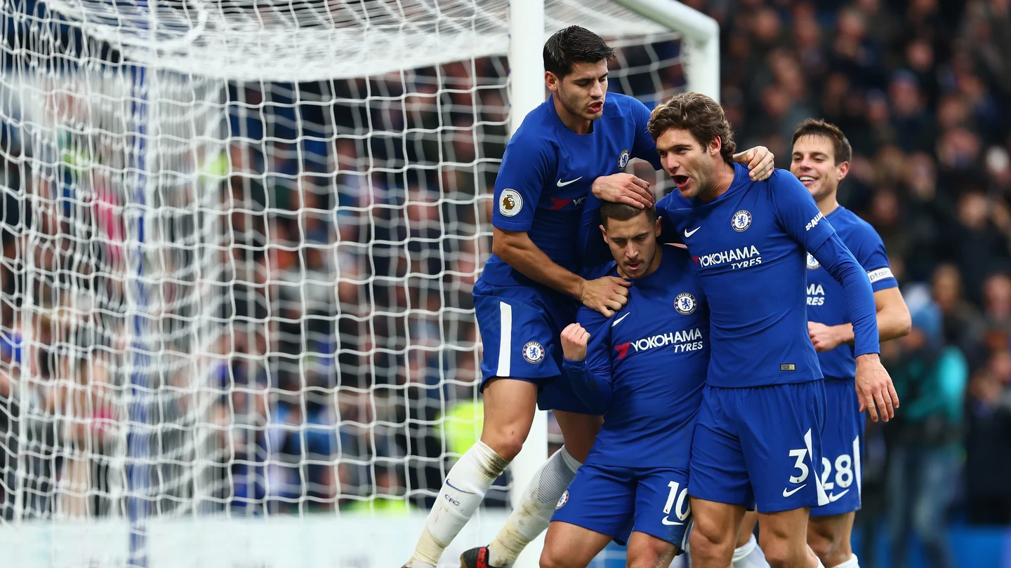 Los jugadores del Chelsea celebran un gol ante el Newcastle Los jugadores del Chelsea celebran un gol ante el Newcastle