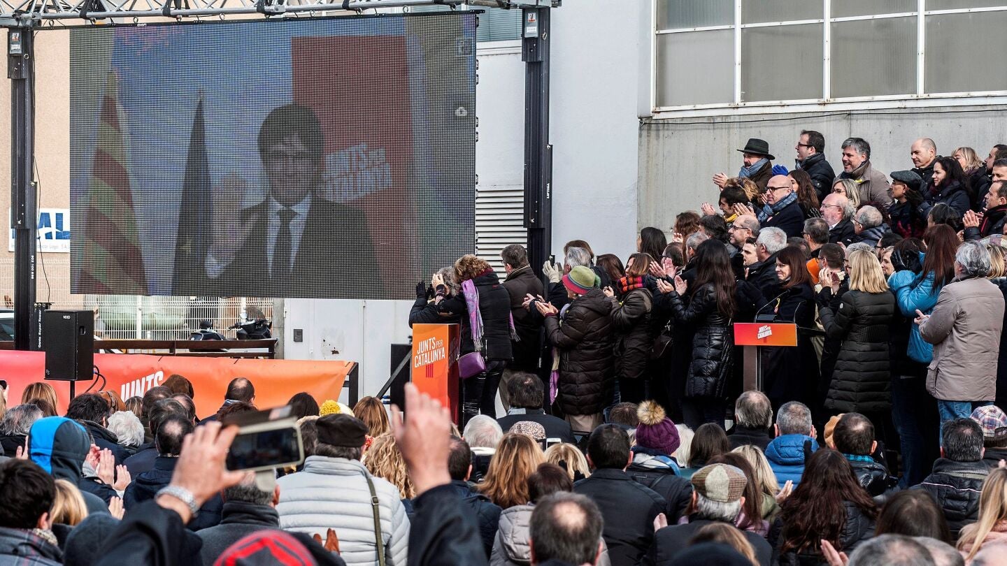 Vista del acto de Junts per Catalunya en el que se ha presentado su candidatura para las elecciones del 21D