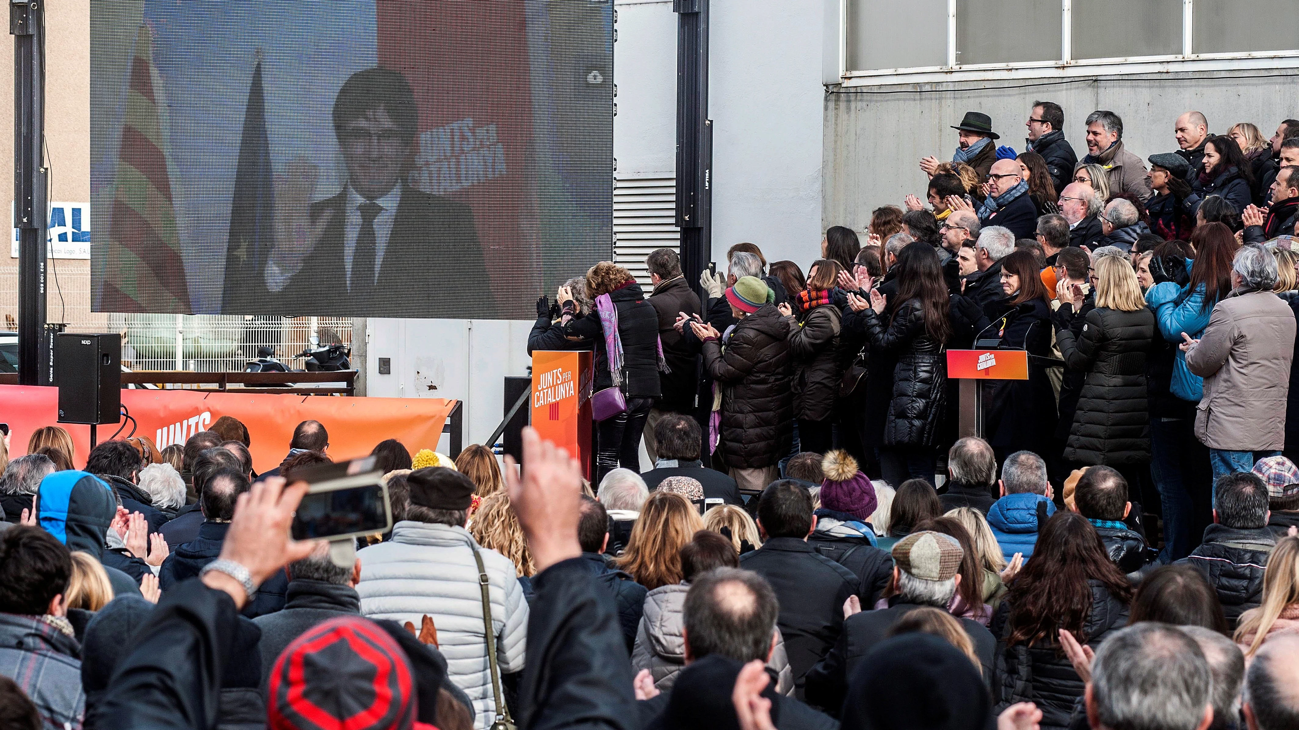 Vista del acto de Junts per Catalunya en el que se ha presentado su candidatura para las elecciones del 21D