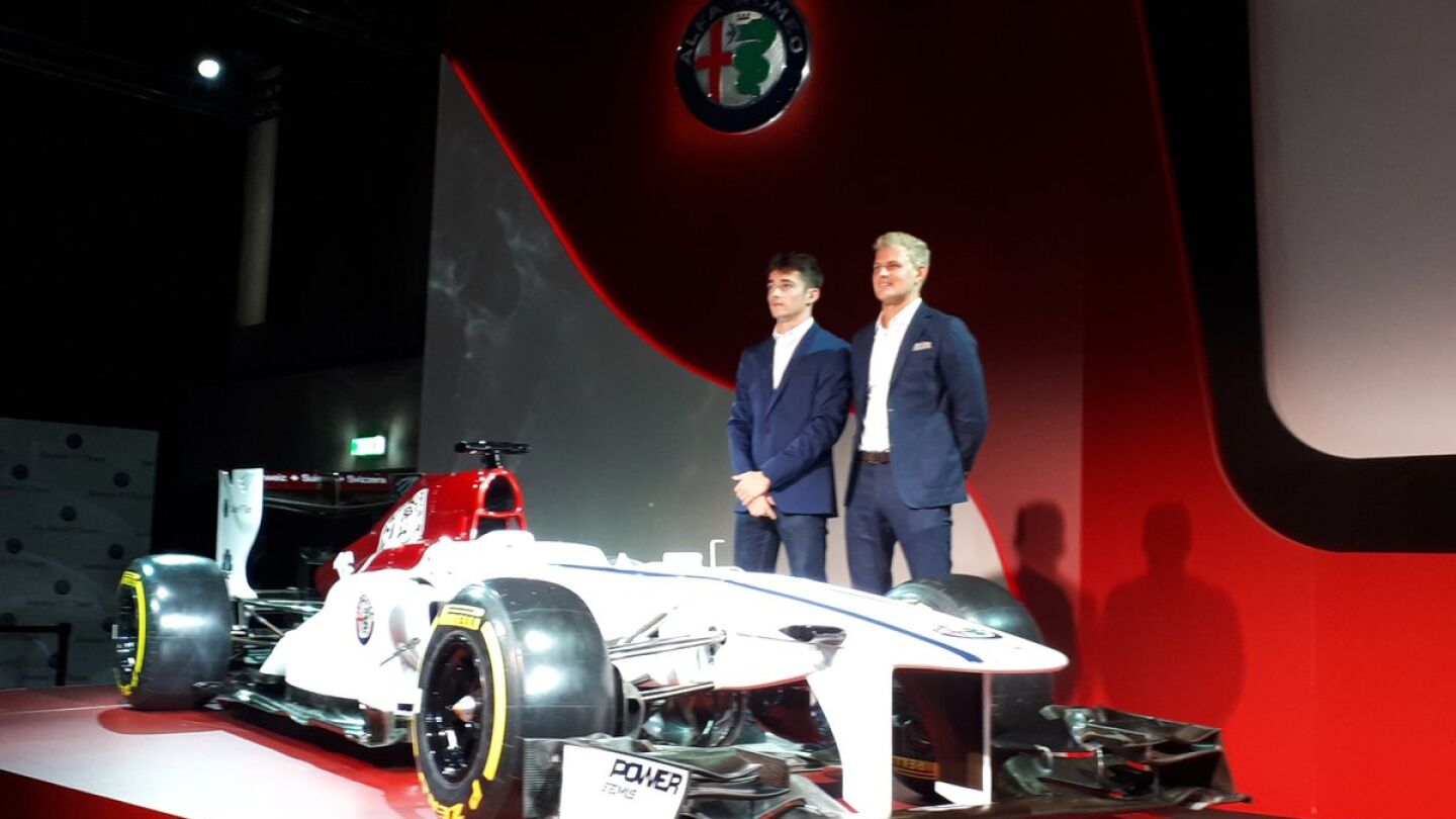Leclerc y Ericsson, con el Sauber