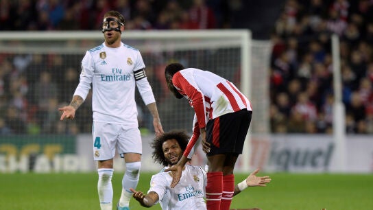 Ramos y Marcelo protestan una acci&oacute;n junto a I&ntilde;aki Williams