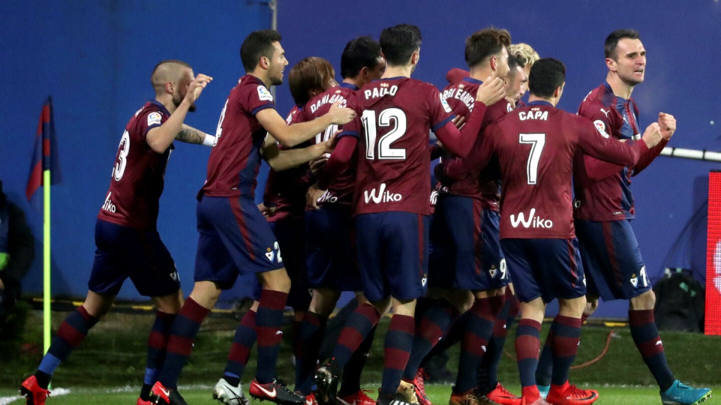 El Eibar celebra un gol