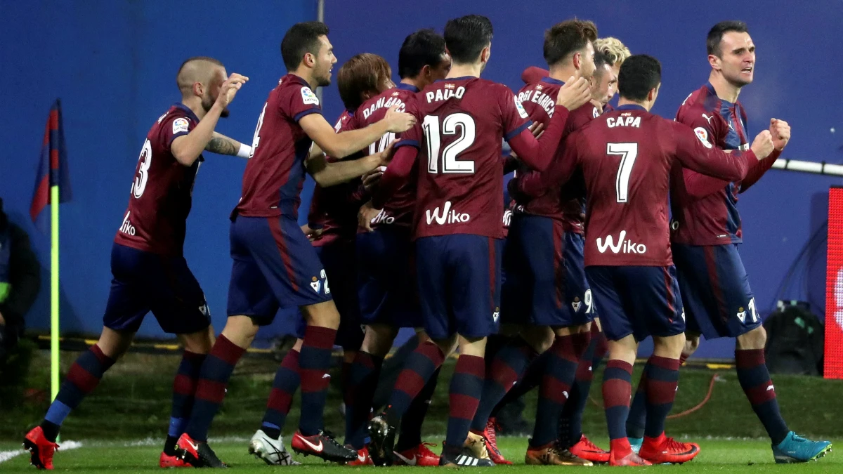 El Eibar celebra un gol