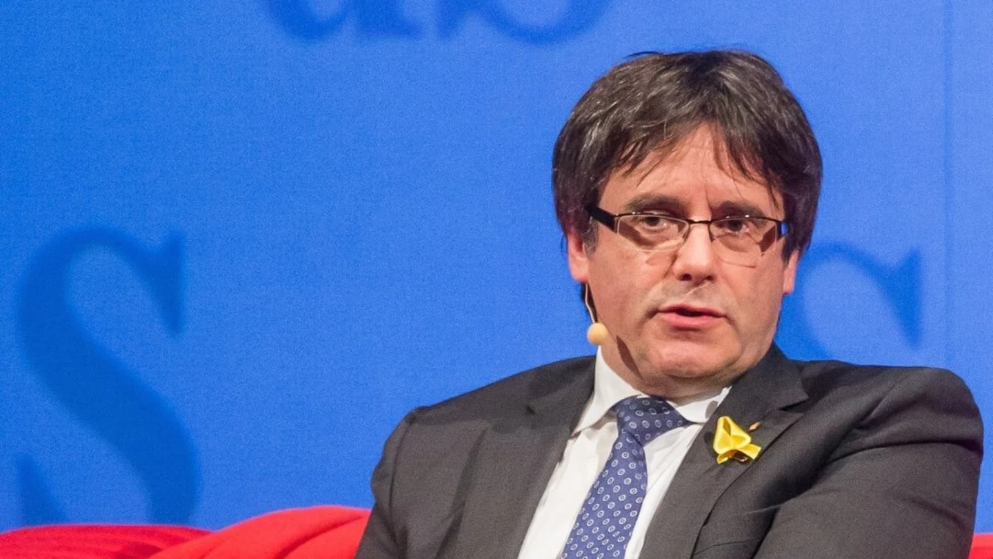 Carles Puigdemont durante una entrevista desde Bruselas Carles Puigdemont durante una entrevista desde Bruselas