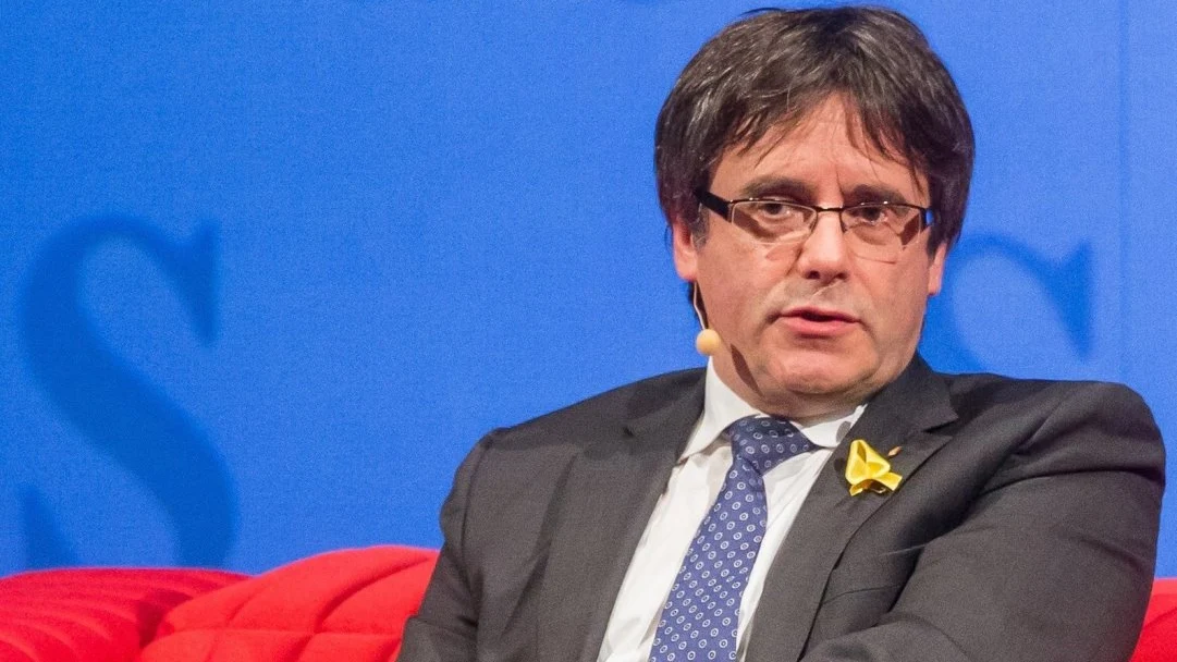 Carles Puigdemont durante una entrevista desde Bruselas