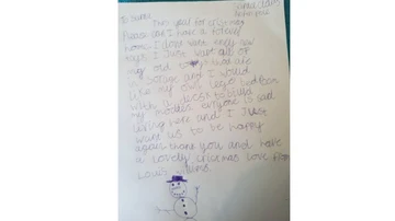 Emotiva carta de un niño a Papá Noel