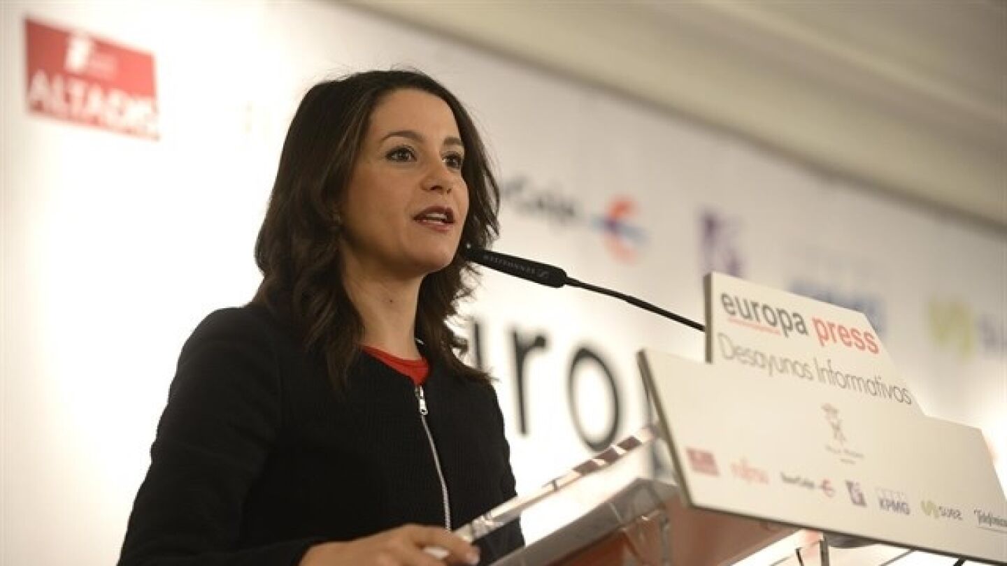 In&eacute;s Arrimadas en un desayuno informativo