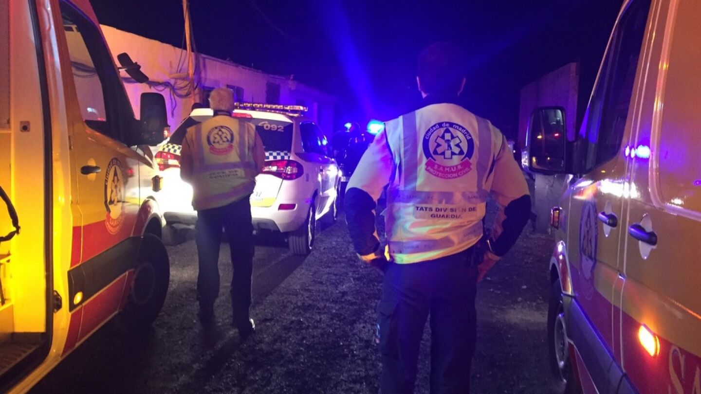 Intervenci&oacute;n de los Servicios de Emergencias en la Ca&ntilde;ada Real de Madrid