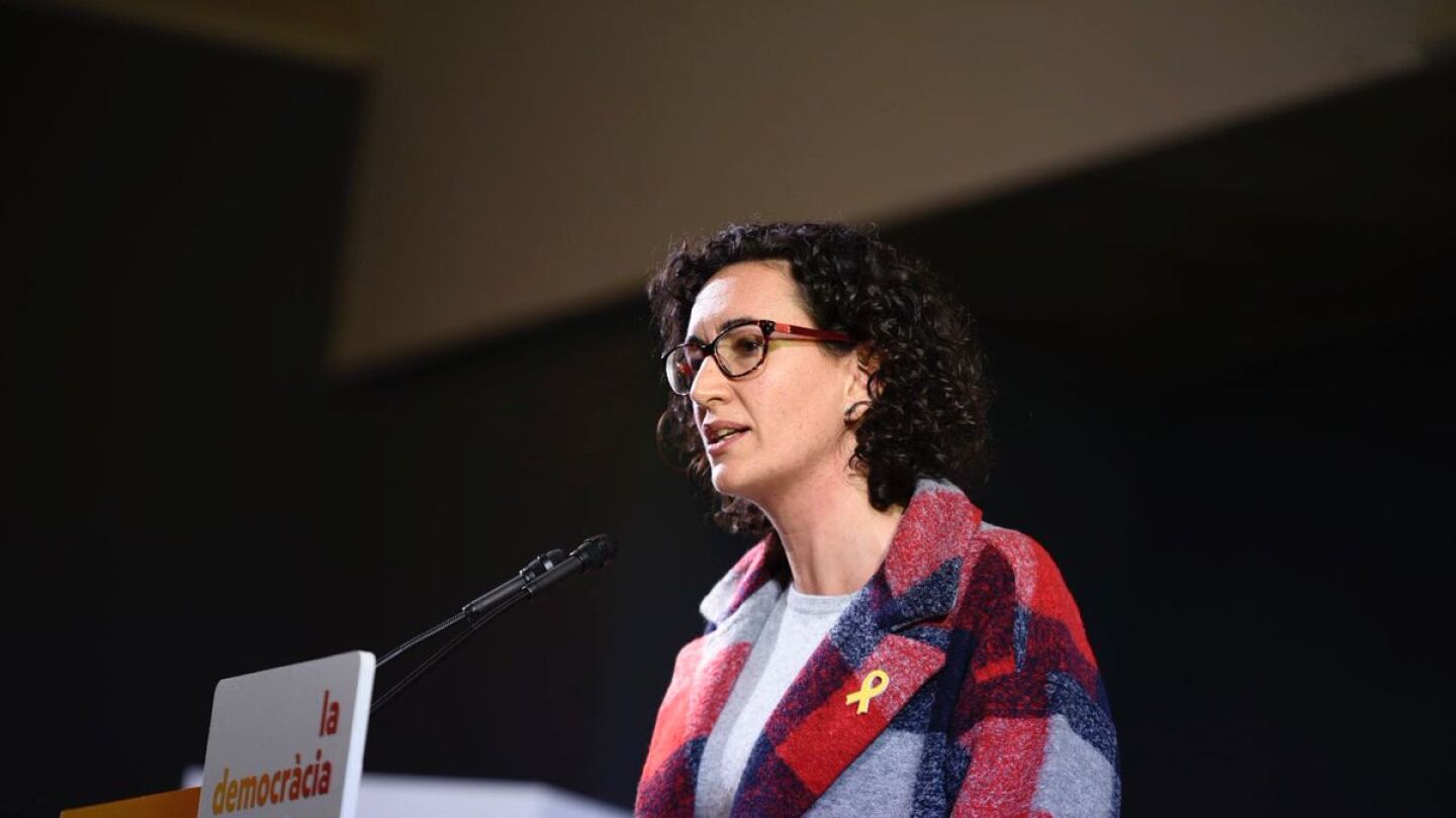 Marta Rovira en un mitin
