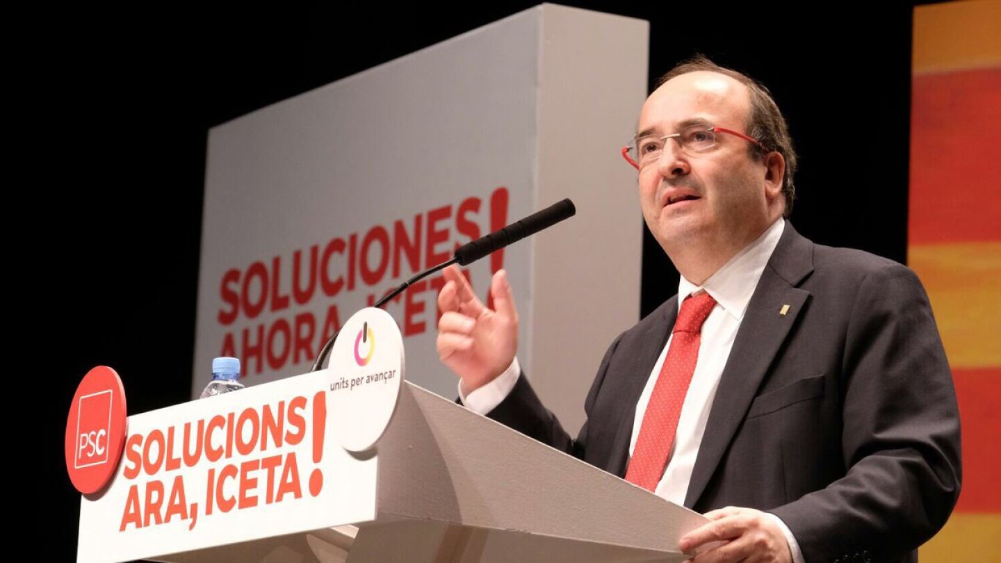 Miquel Iceta en un mitin