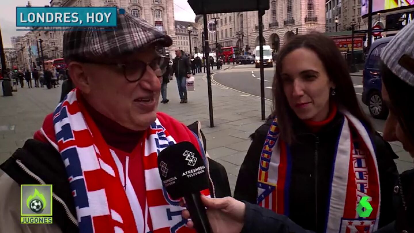 La afici&oacute;n del Atl&eacute;tico ya inunda las calles de Londres: "&iquest;Por qu&eacute; no vamos a creer?"