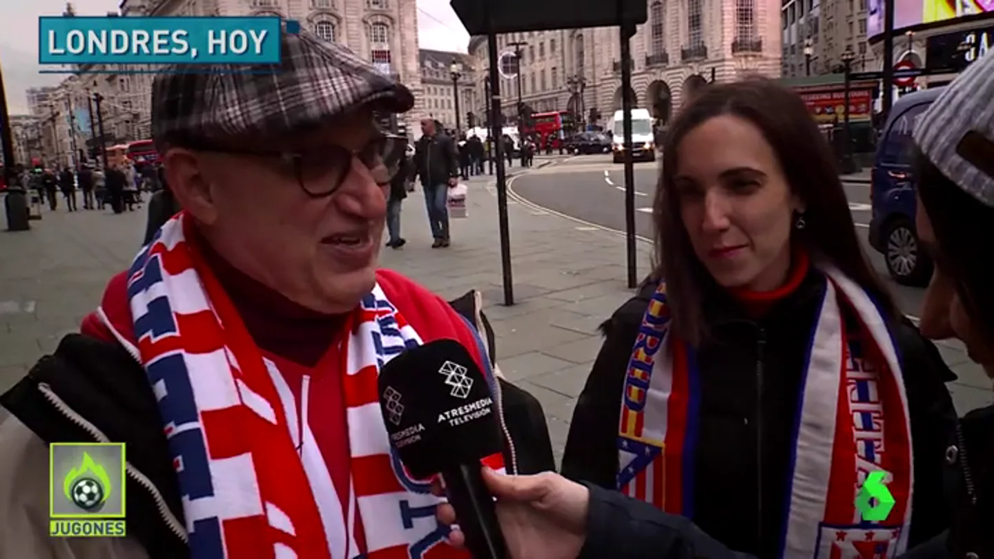 La afición del Atlético ya inunda las calles de Londres: "¿Por qué no vamos a creer?" La afición del Atlético ya inunda las calles de Londres: "¿Por qué no vamos a creer?"
